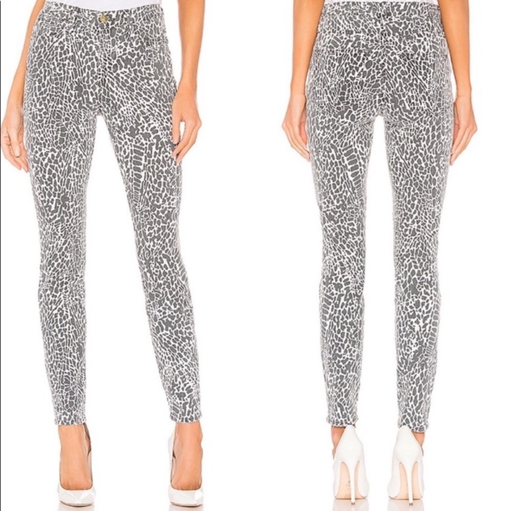 Frame Le Skinny Animal Print Jeans New With Tags